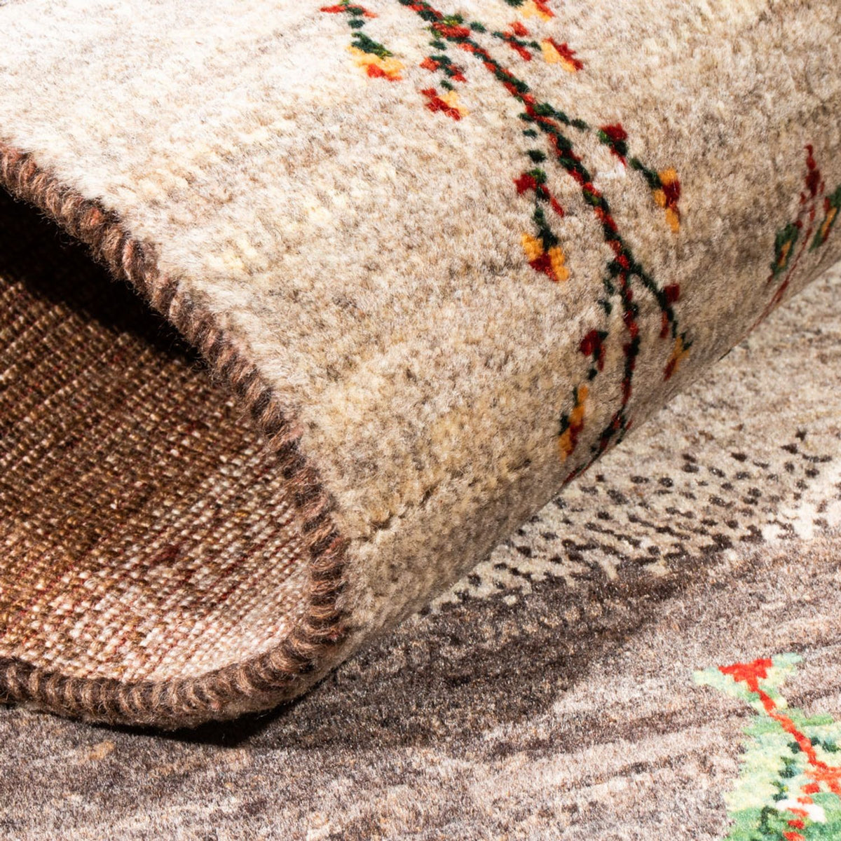 Dywan Gabbeh - Loribaft Perski - Royal - 130 x 84 cm - wielokolorowy