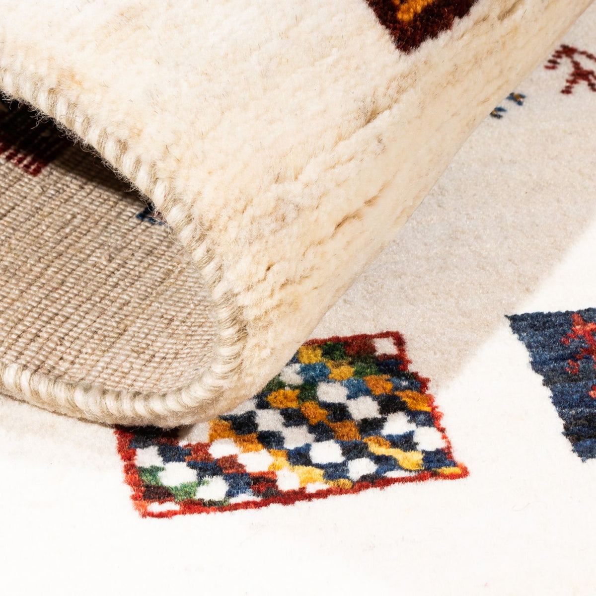 Dywan Gabbeh - Loribaft Perski - Royal - 132 x 84 cm - wielokolorowy