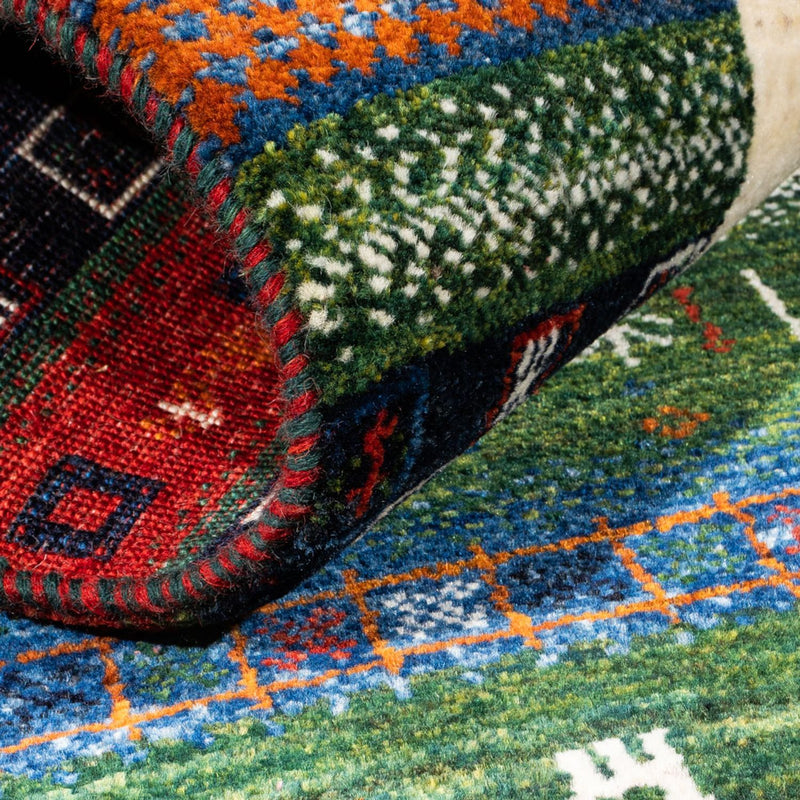 Dywan Gabbeh - Loribaft Perski - Royal - 132 x 83 cm - wielokolorowy