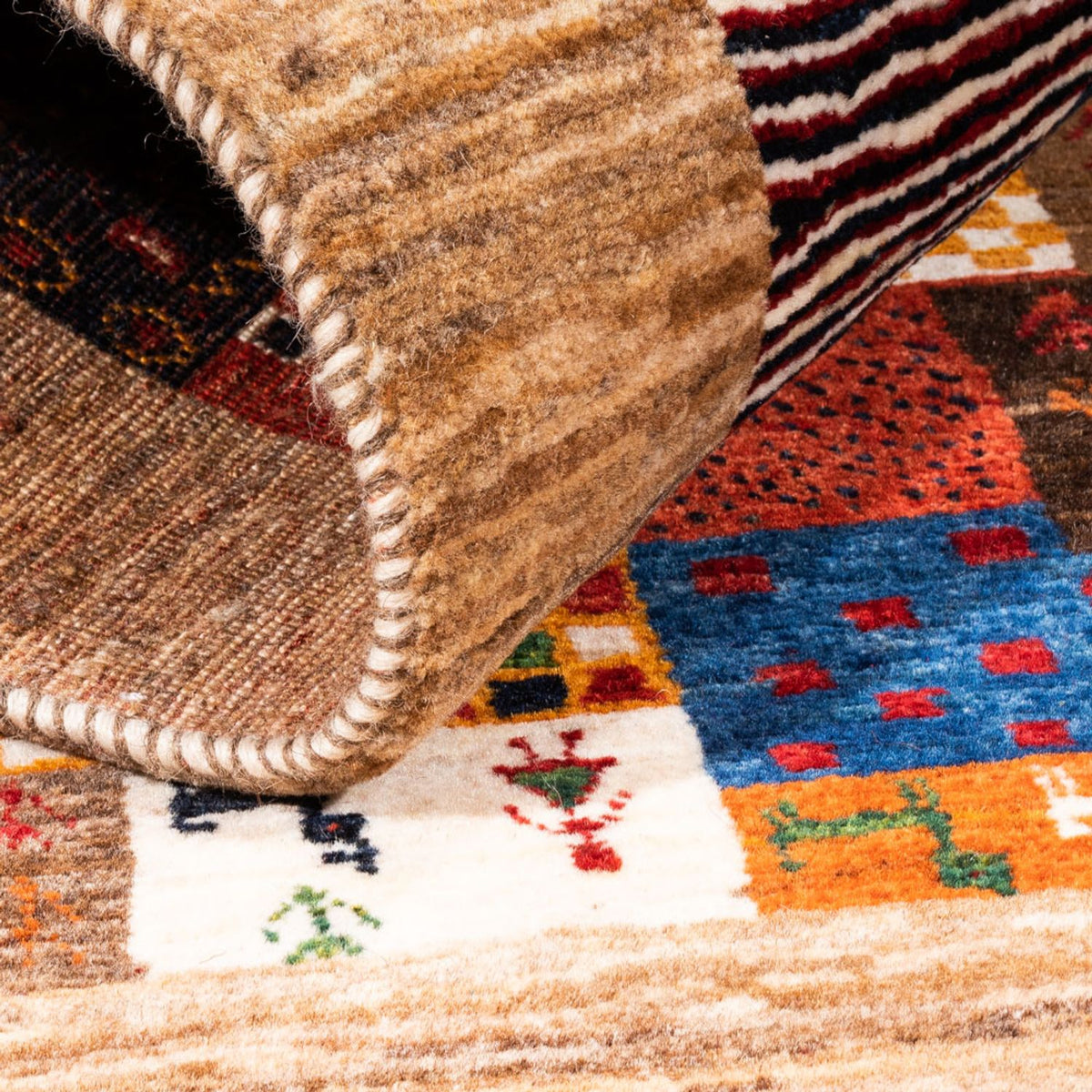 Dywan Gabbeh - Loribaft Perski - Royal - 145 x 89 cm - wielokolorowy