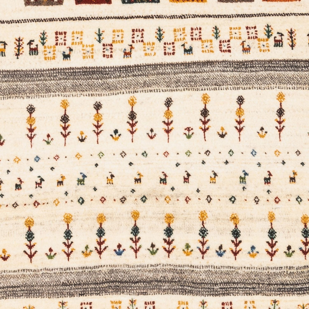 Dywan Gabbeh - Loribaft Perski - Royal - 122 x 78 cm - kremowy