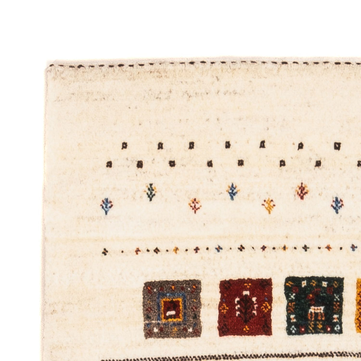 Dywan Gabbeh - Loribaft Perski - Royal - 122 x 78 cm - kremowy