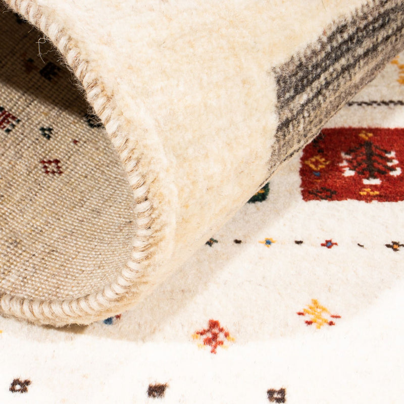 Dywan Gabbeh - Loribaft Perski - Royal - 122 x 78 cm - kremowy