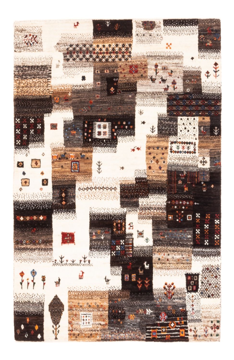 Dywan Gabbeh - Loribaft Perski - Royal - 126 x 85 cm - szary