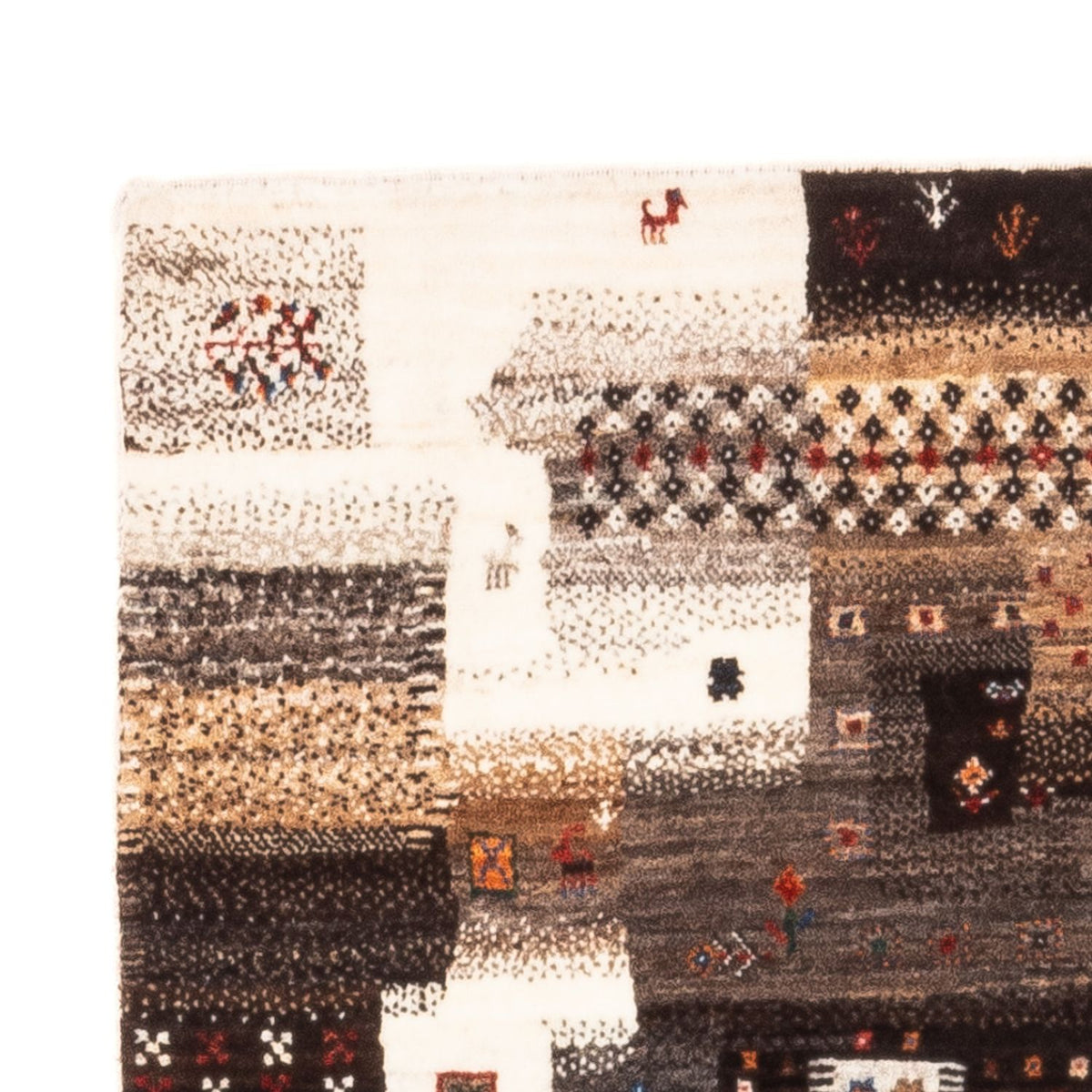 Dywan Gabbeh - Loribaft Perski - Royal - 126 x 85 cm - szary