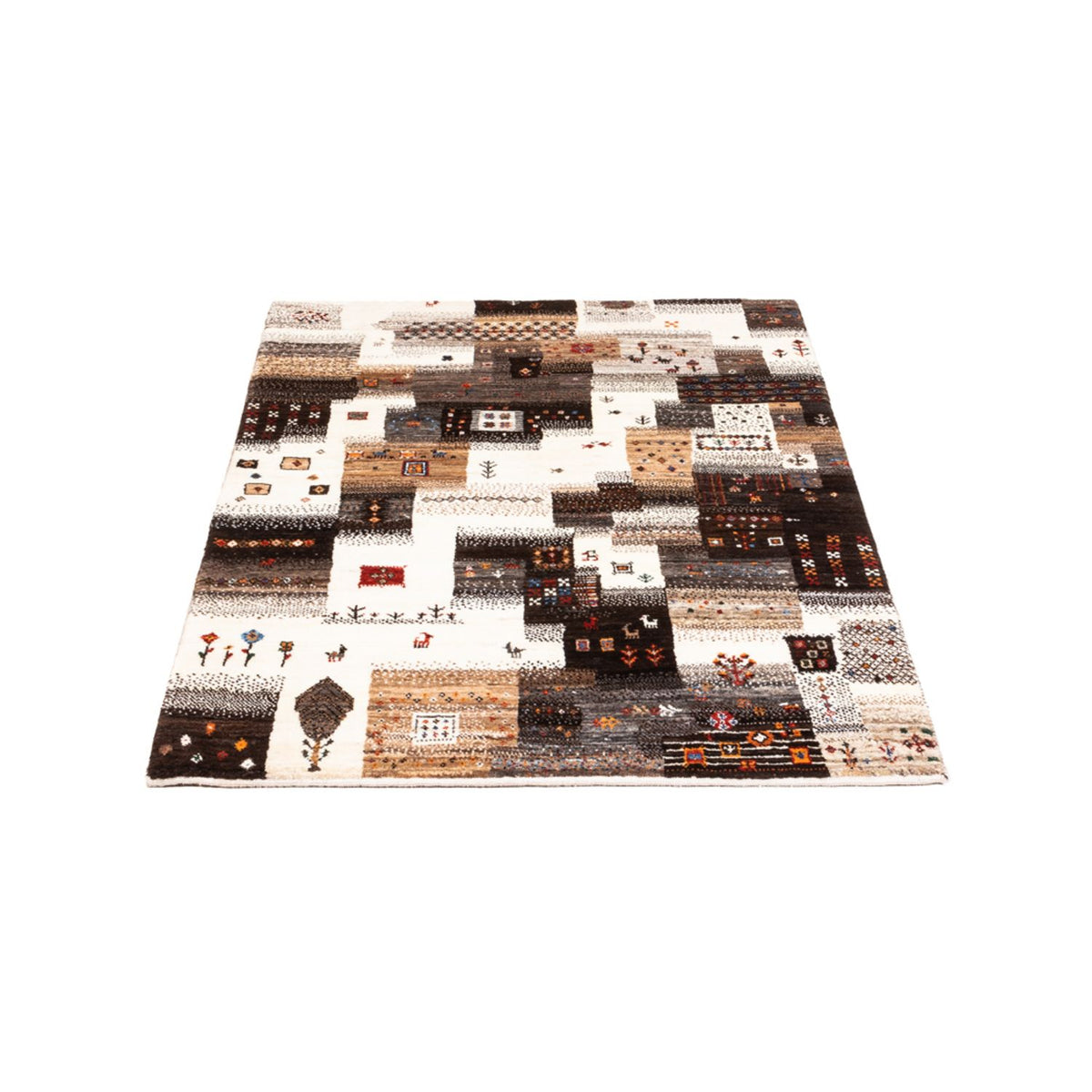 Dywan Gabbeh - Loribaft Perski - Royal - 126 x 85 cm - szary