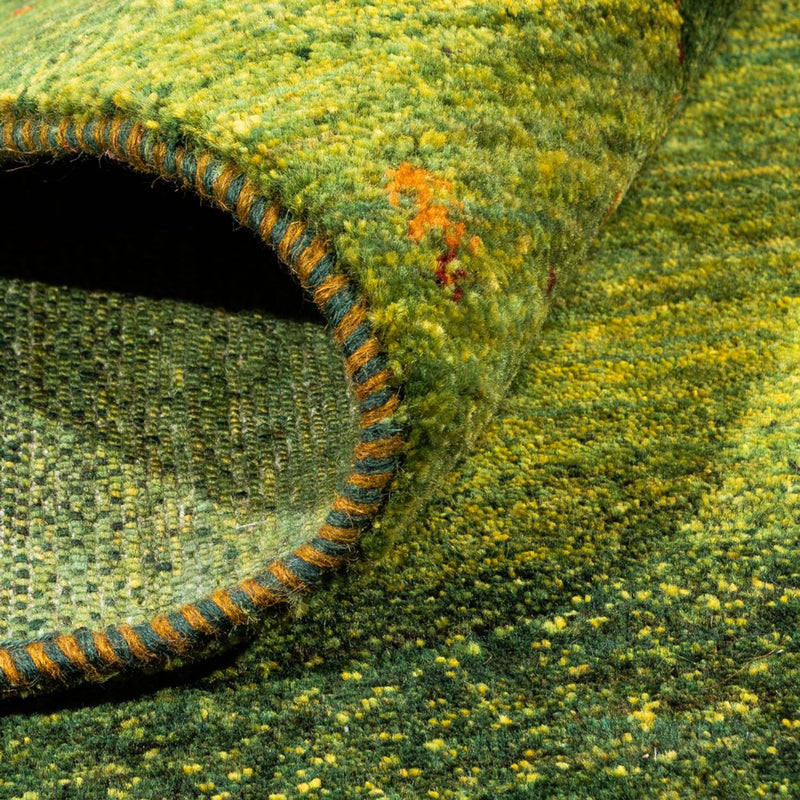 Dywan Gabbeh - Loribaft Perski - 202 x 151 cm - zielona