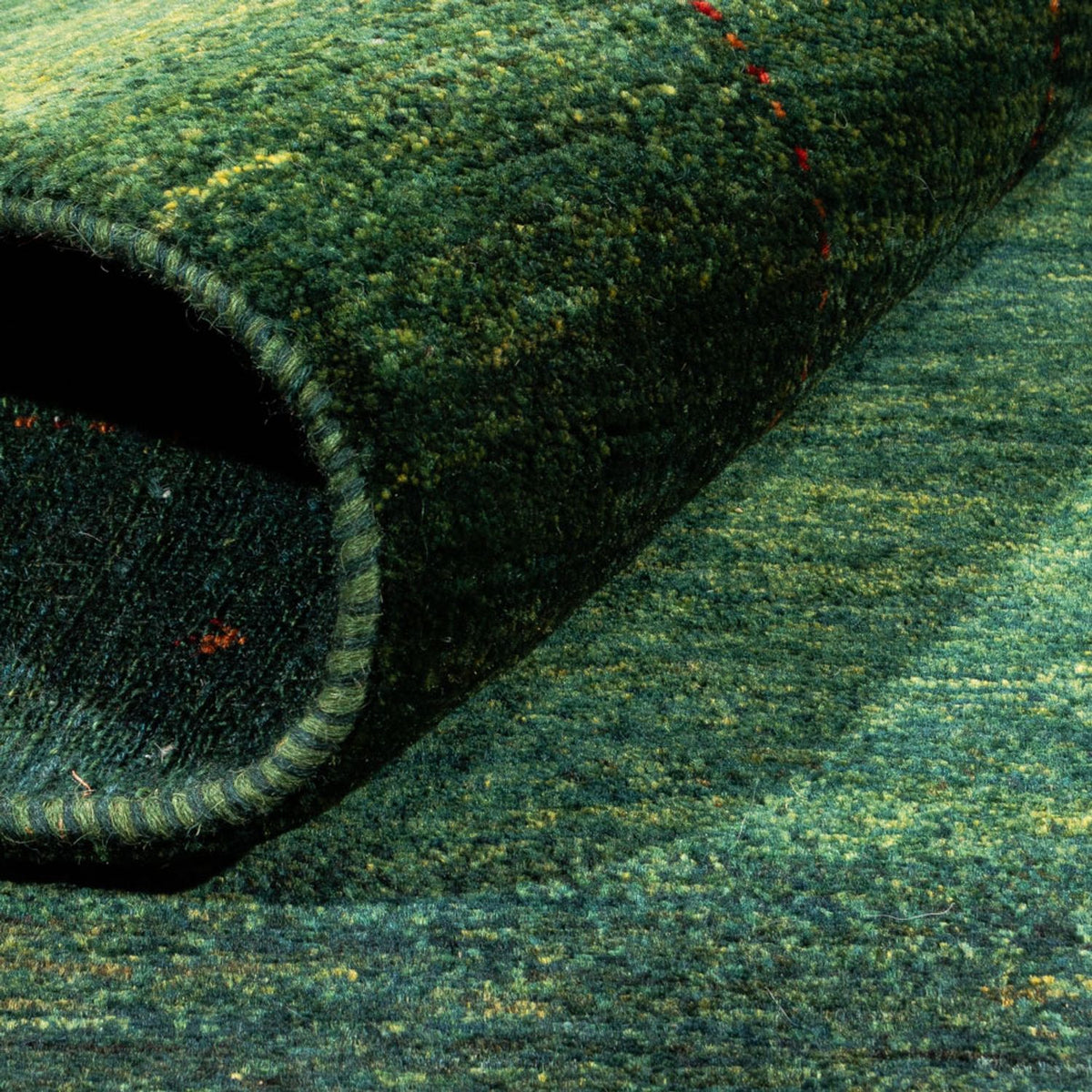 Dywan Gabbeh - Loribaft Perski - 197 x 135 cm - zielona