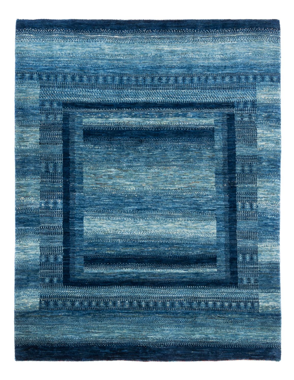 Dywan Gabbeh - Loribaft Perski - Royal - 198 x 158 cm - niebieski