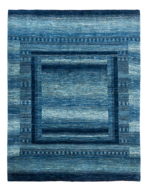Dywan Gabbeh - Loribaft Perski - Royal - 198 x 158 cm - niebieski