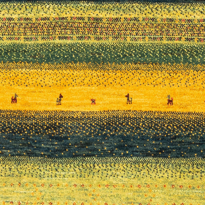 Dywan Gabbeh - Loribaft Perski - Royal - 133 x 82 cm - zielona