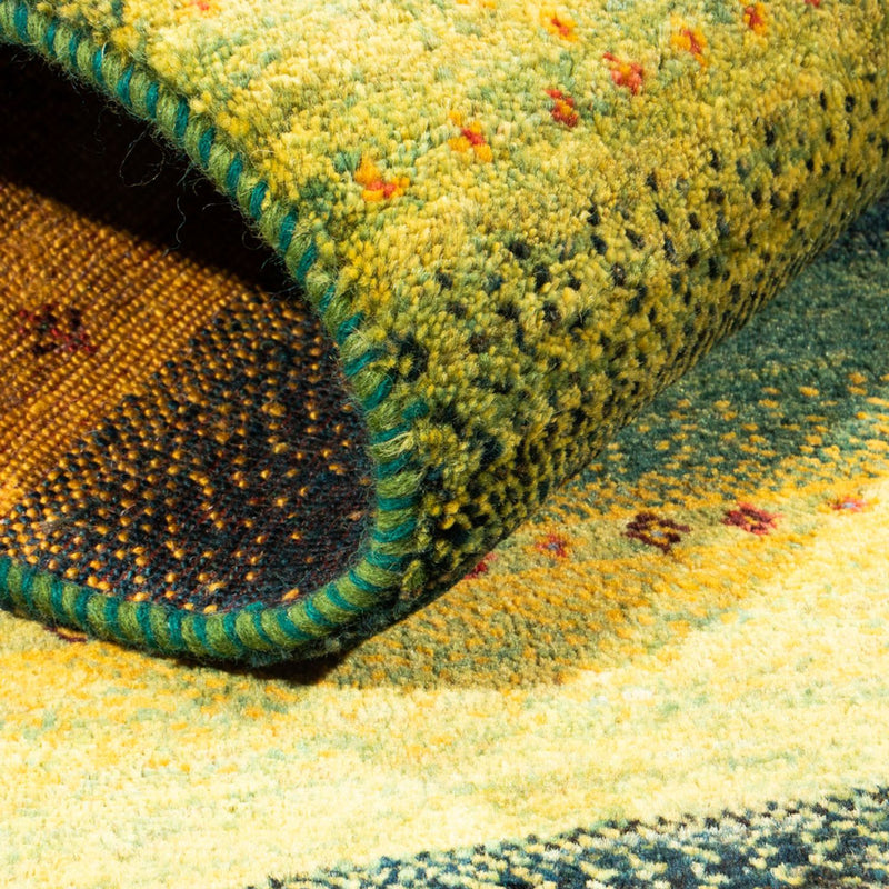 Dywan Gabbeh - Loribaft Perski - Royal - 133 x 82 cm - zielona