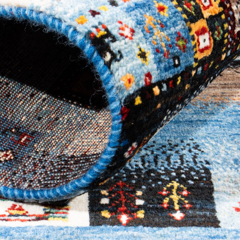 Dywan Gabbeh - Loribaft Perski - Royal - 141 x 87 cm - wielokolorowy