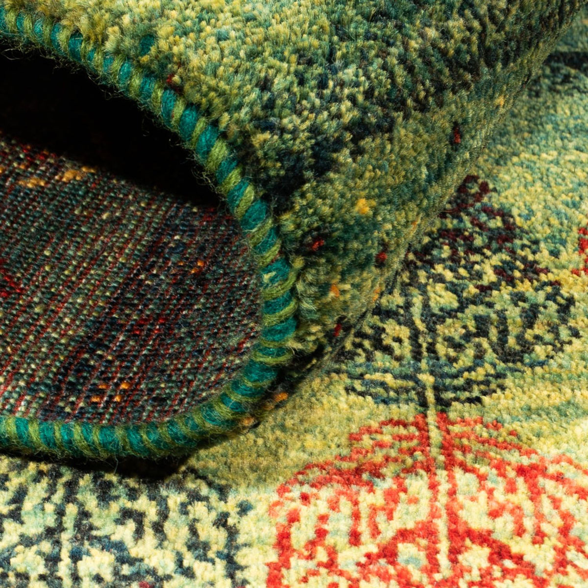 Dywan Gabbeh - Loribaft Perski - Royal - 138 x 87 cm - wielokolorowy