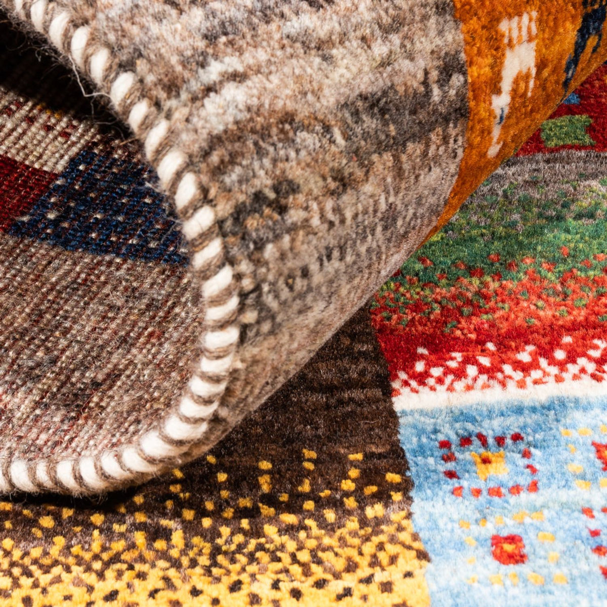 Dywan Gabbeh - Loribaft Perski - Royal - 138 x 84 cm - wielokolorowy