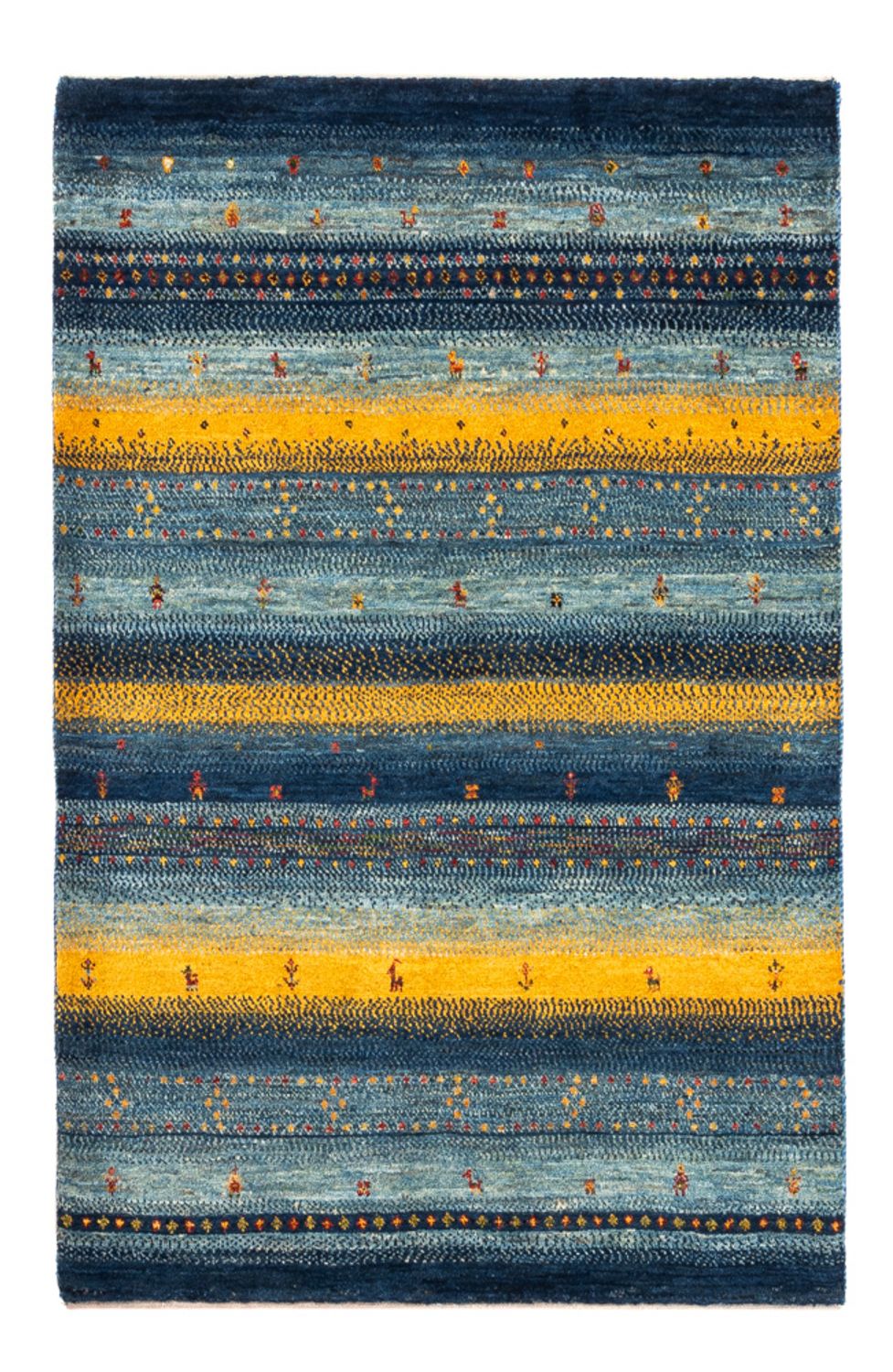 Dywan Gabbeh - Loribaft Perski - Royal - 130 x 88 cm - wielokolorowy