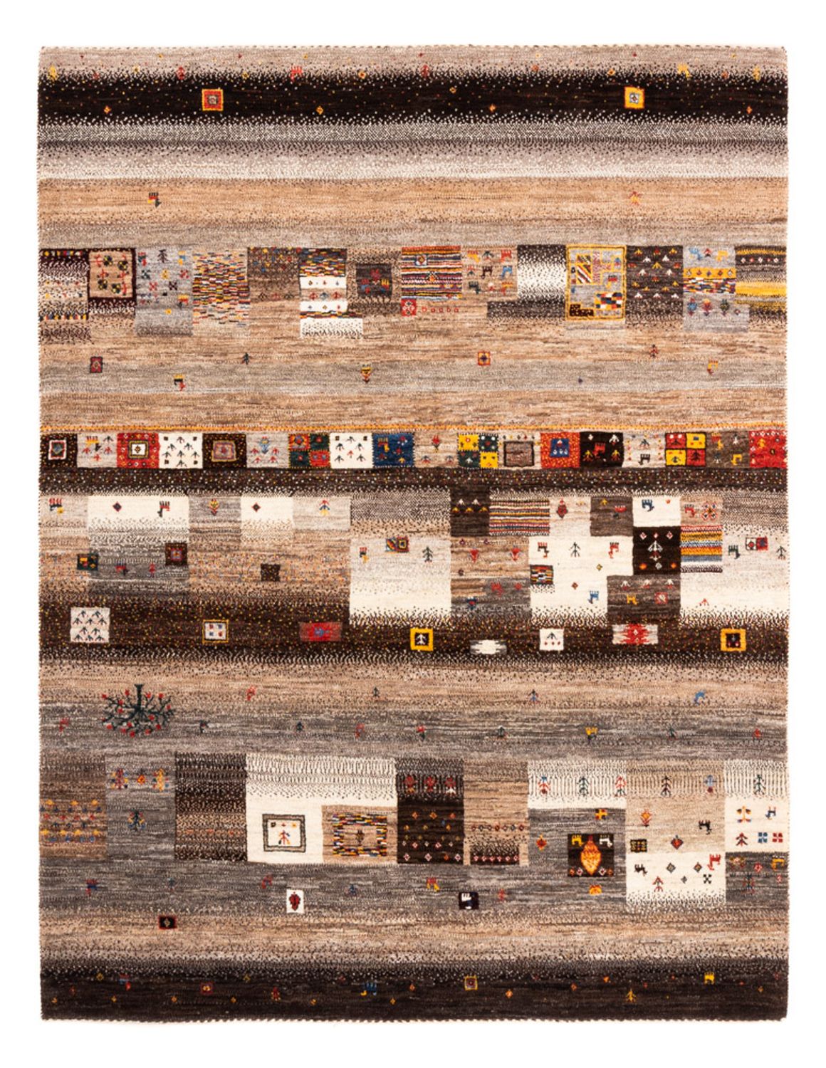 Dywan Gabbeh - Loribaft Perski - Royal - 202 x 153 cm - wielokolorowy