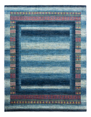 Dywan Gabbeh - Loribaft Perski - Royal - 198 x 152 cm - niebieski