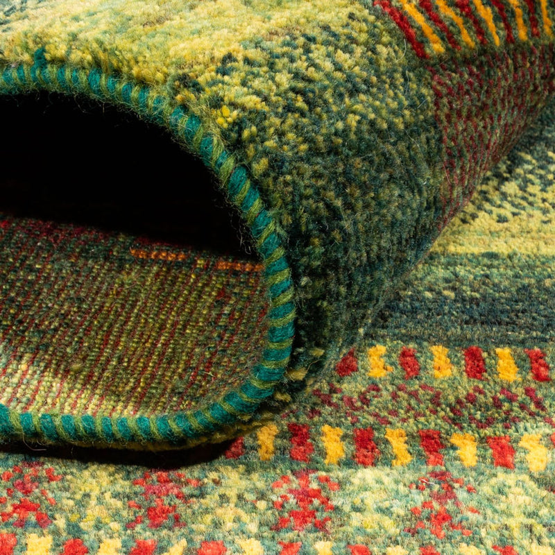 Dywan Gabbeh - Loribaft Perski - Royal - 192 x 165 cm - zielona