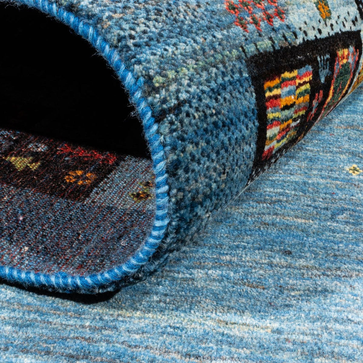 Gabbeh Teppich - Loribaft Perser - Royal - 199 x 154 cm - blau