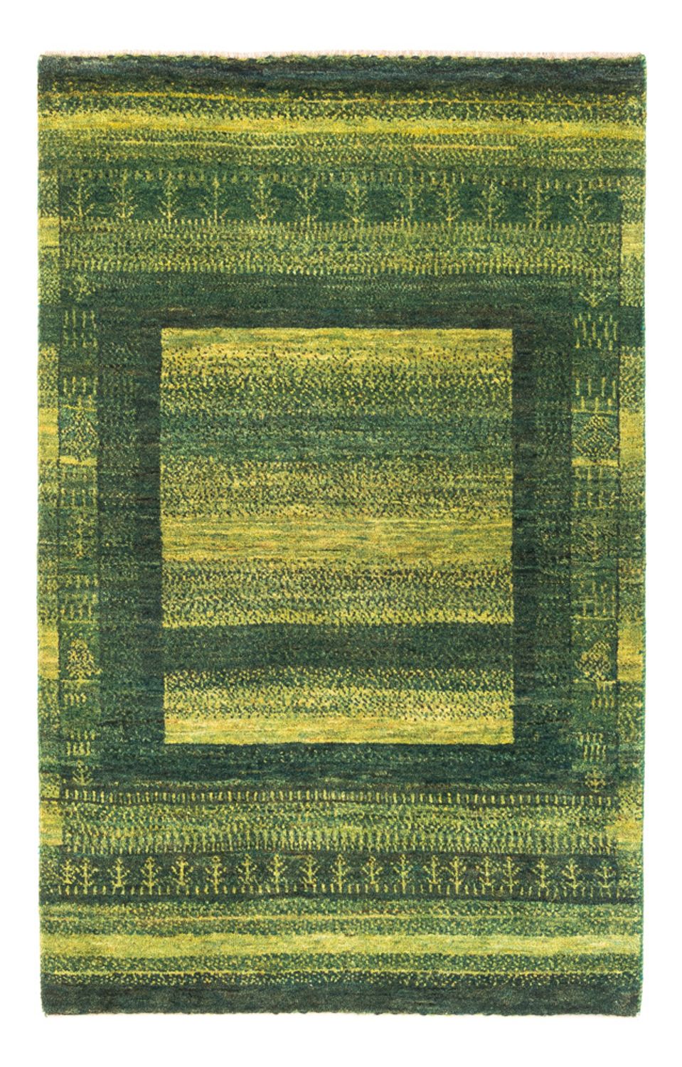 Gabbeh Teppich - Loribaft Perser - Royal - 150 x 97 cm - grün