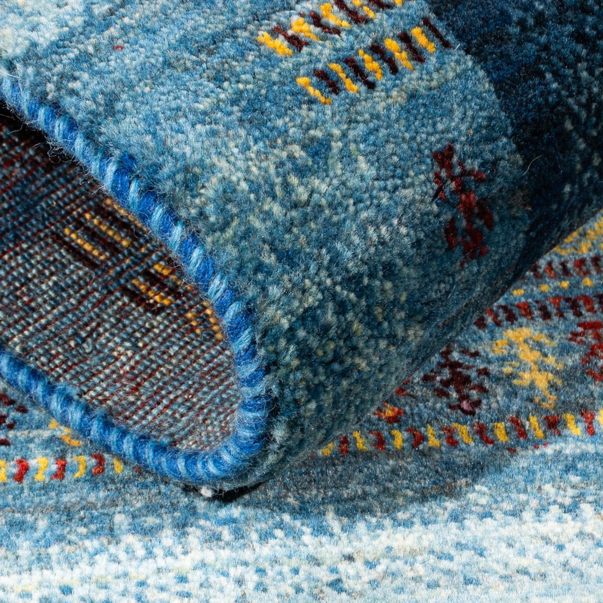 Dywan Gabbeh - Loribaft Perski - Royal - 132 x 90 cm - wielokolorowy