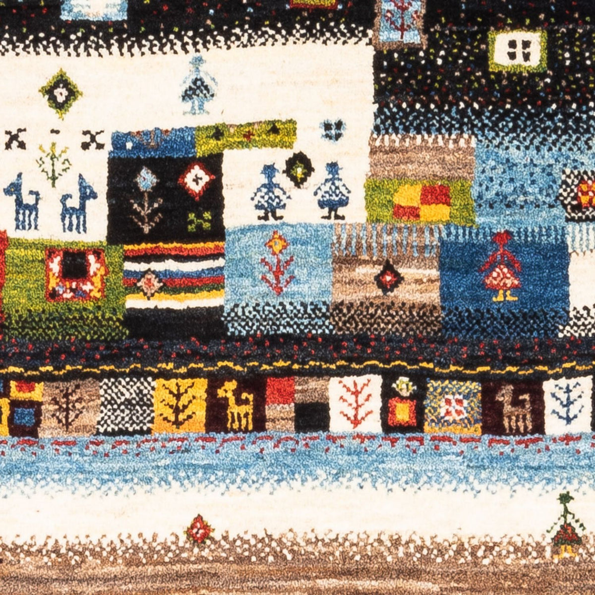 Dywan Gabbeh - Loribaft Perski - Royal - 132 x 85 cm - wielokolorowy