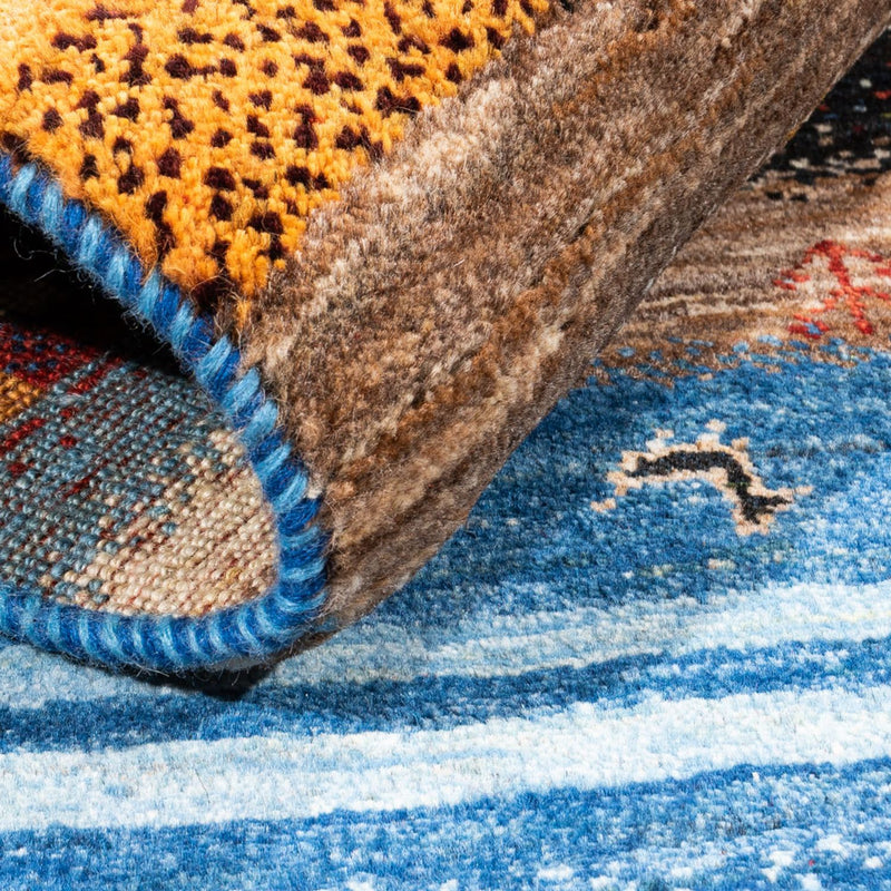 Dywan Gabbeh - Loribaft Perski - Royal - 132 x 85 cm - wielokolorowy