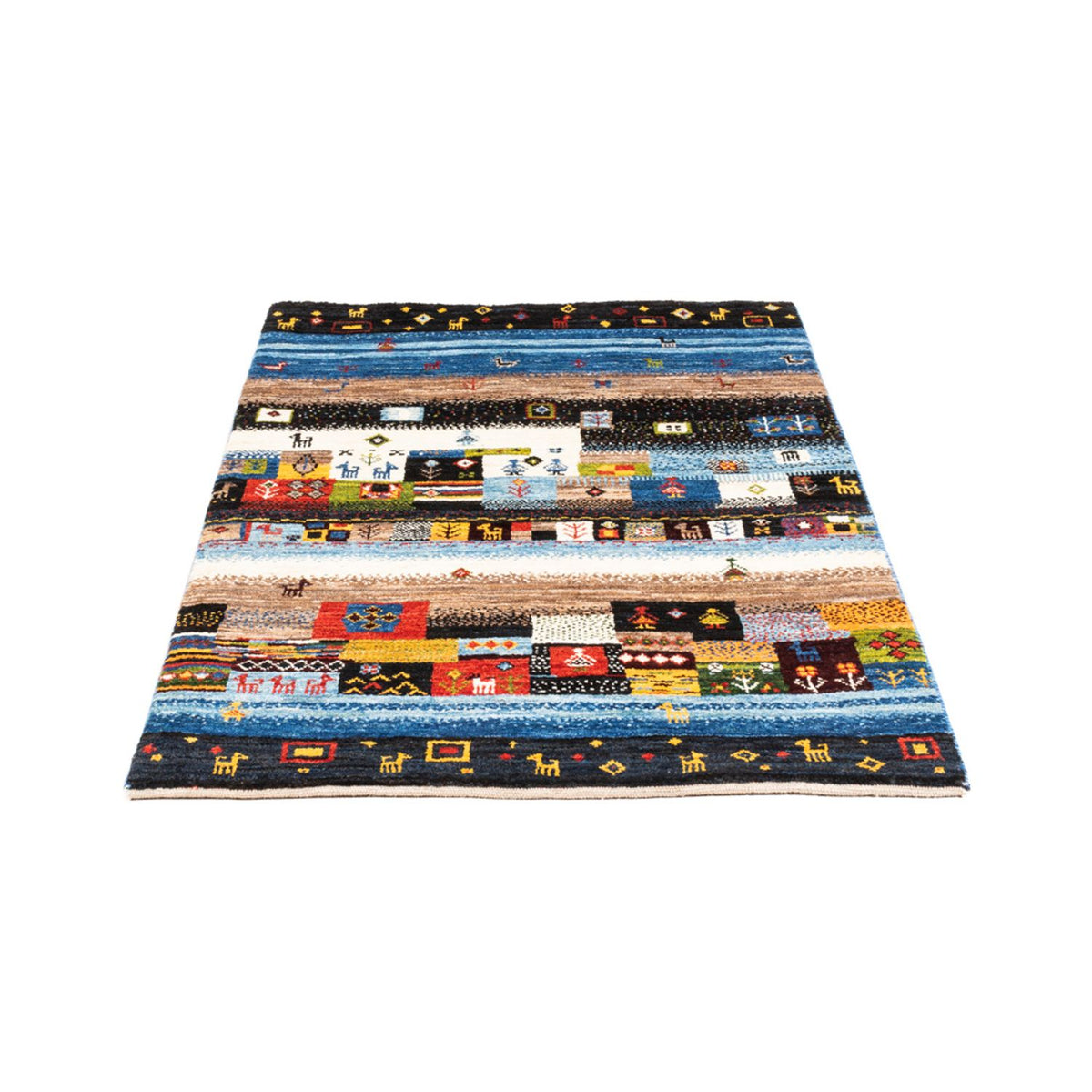 Dywan Gabbeh - Loribaft Perski - Royal - 132 x 85 cm - wielokolorowy