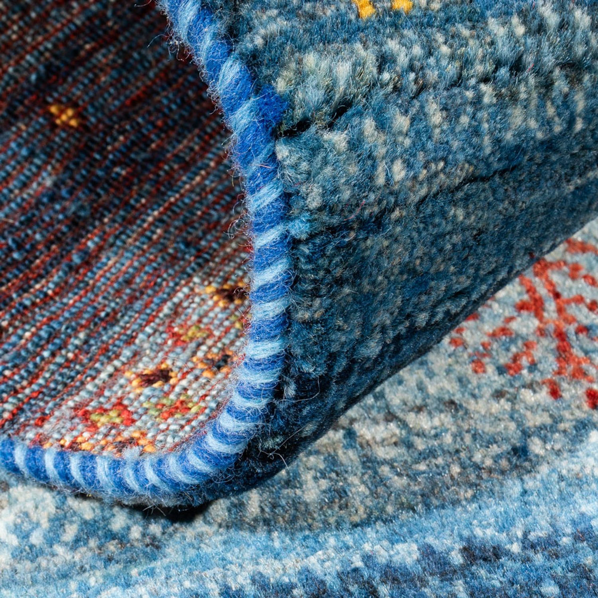 Dywan Gabbeh - Loribaft Perski - Royal - 129 x 84 cm - wielokolorowy