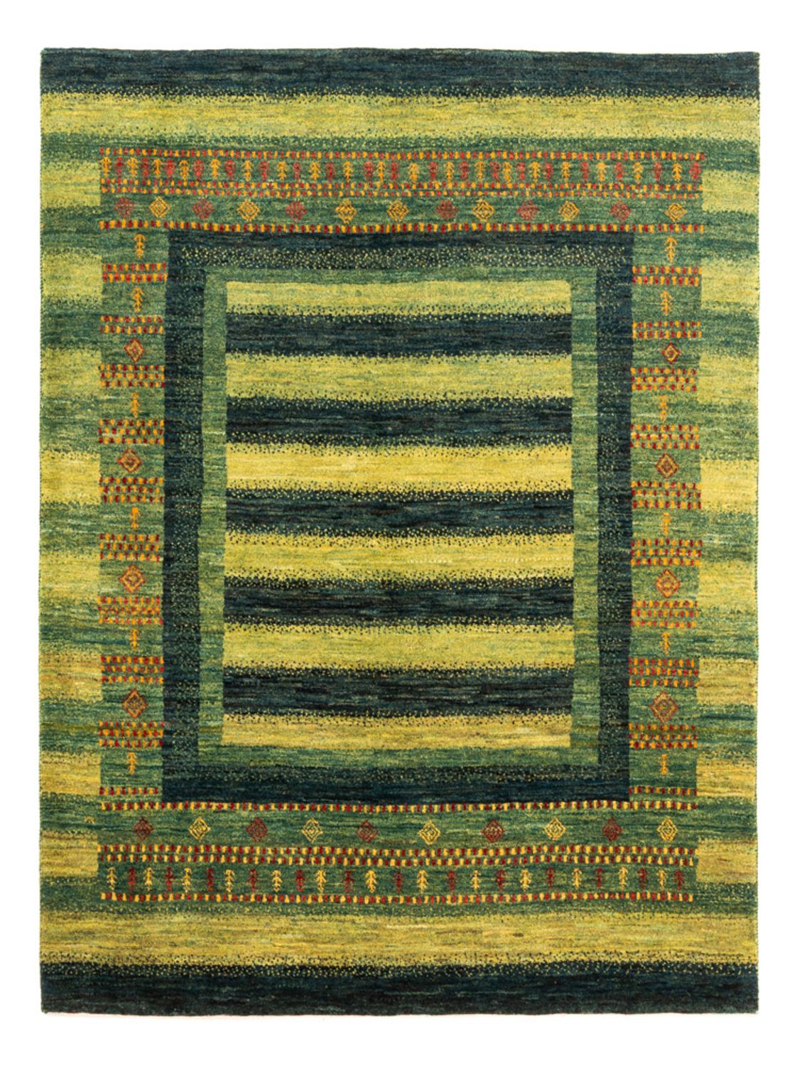 Gabbeh Teppich - Loribaft Perser - Royal - 206 x 152 cm - grün