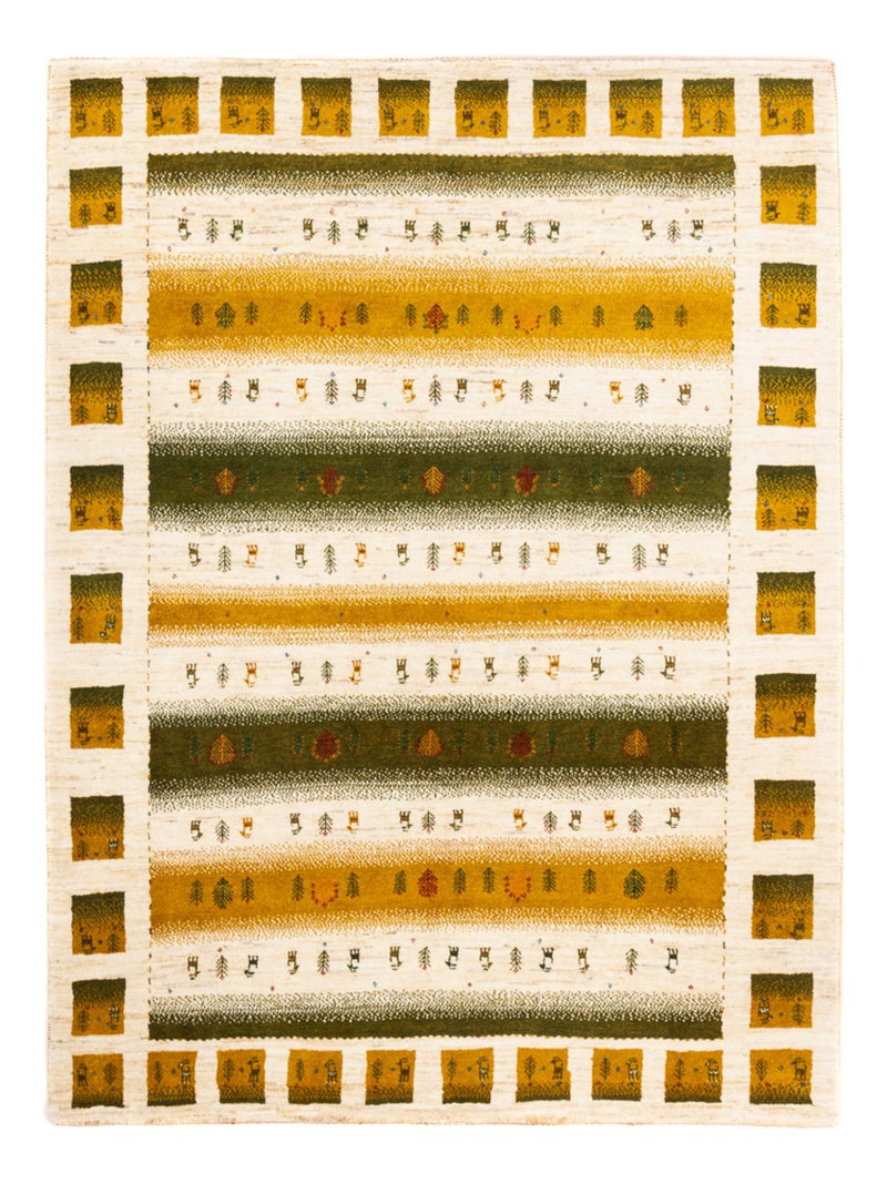 Gabbeh Teppich - Loribaft Perser - 203 x 158 cm - natur