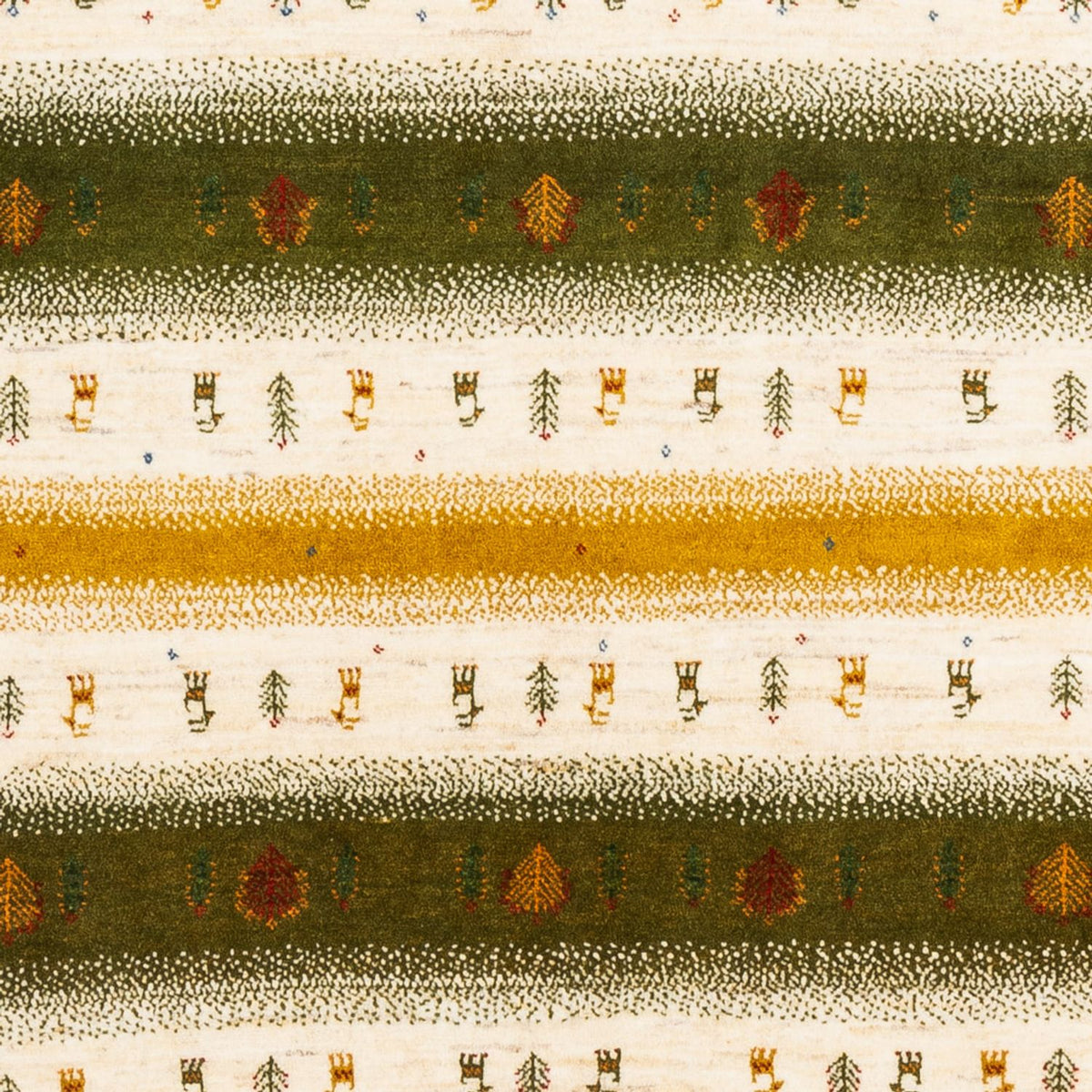 Gabbeh Teppich - Loribaft Perser - 203 x 158 cm - natur