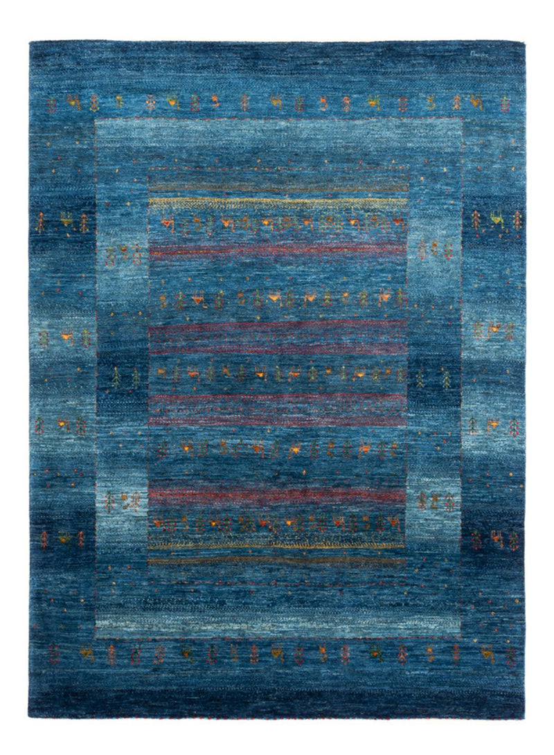 Gabbeh Teppich - Loribaft Perser - 200 x 147 cm - blau