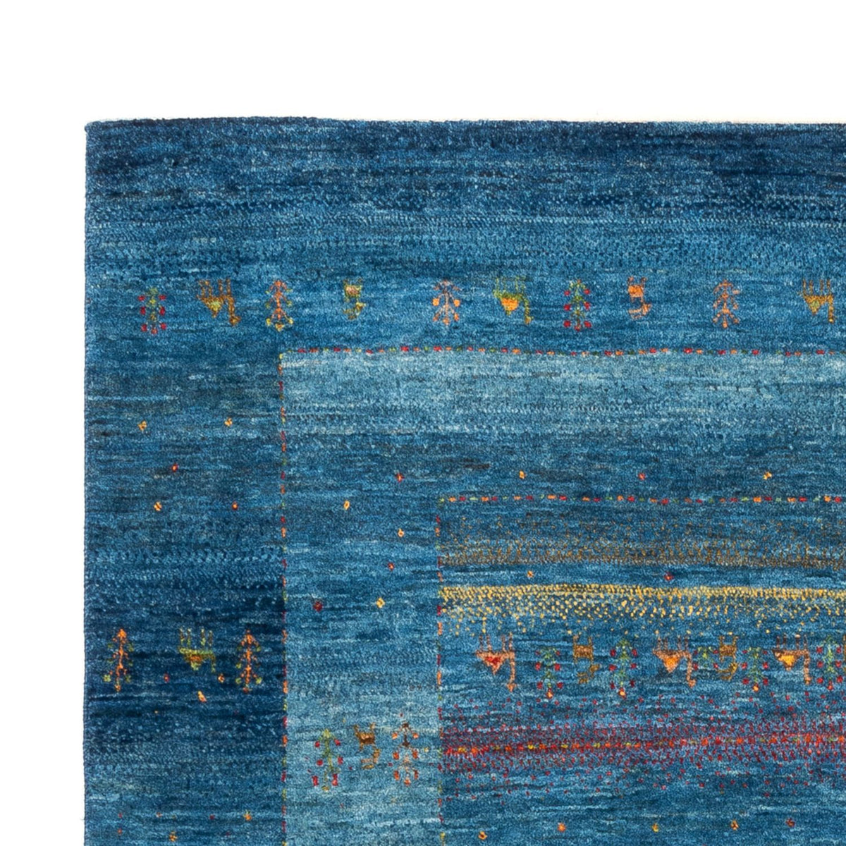 Gabbeh Teppich - Loribaft Perser - 200 x 147 cm - blau