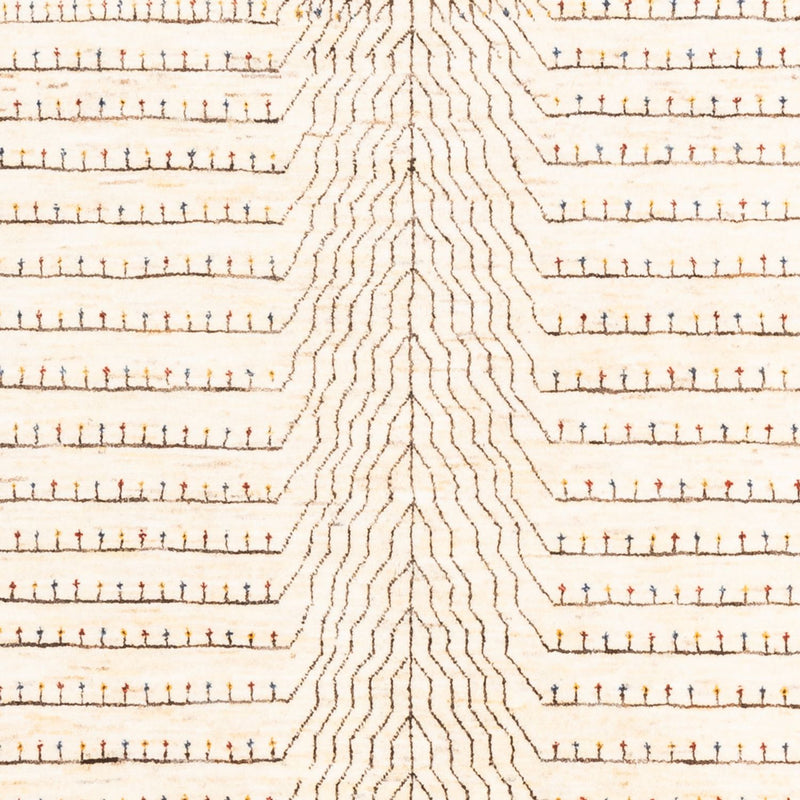 Gabbeh Teppich - Loribaft Perser - 202 x 154 cm - natur