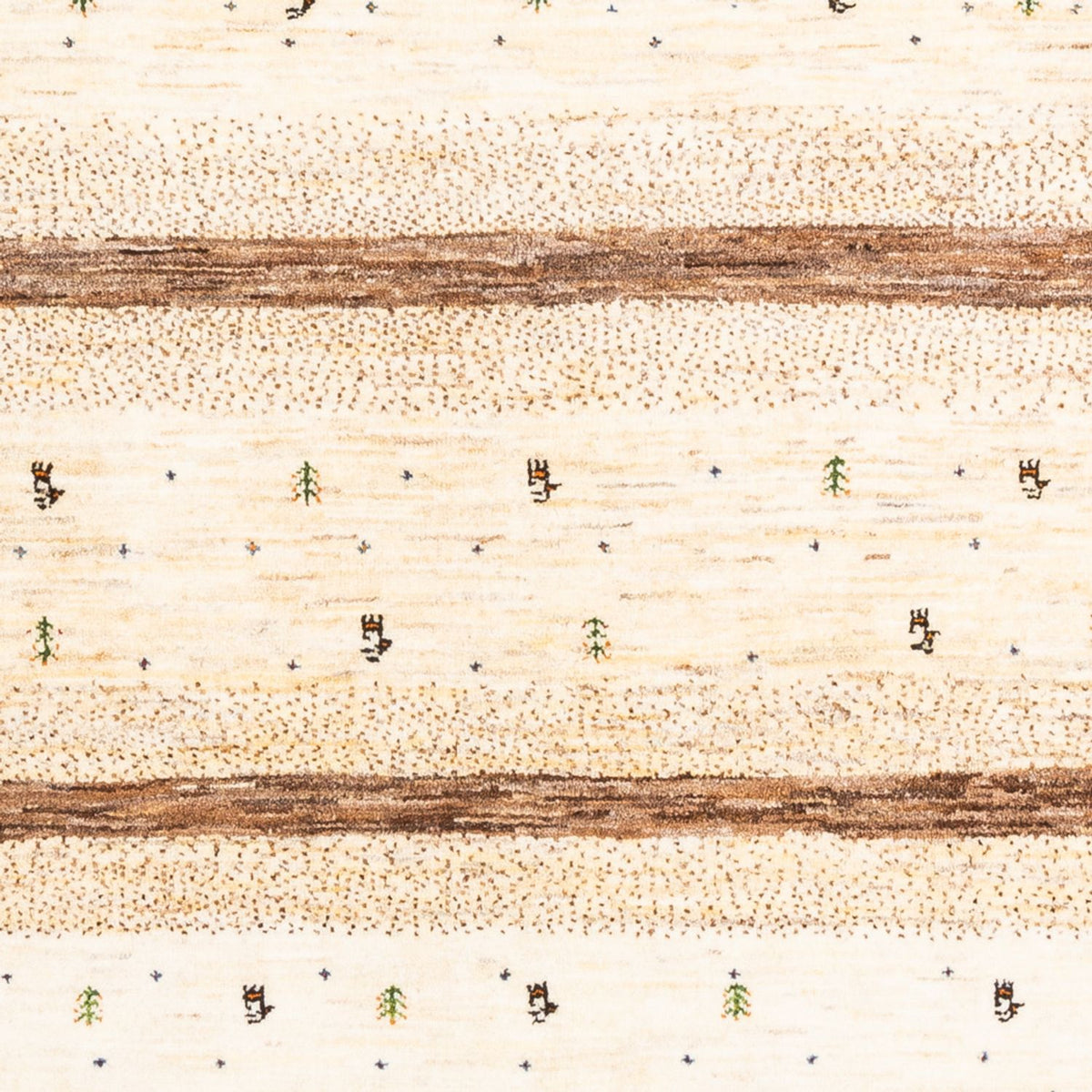 Gabbeh Teppich - Loribaft Perser - 205 x 171 cm - natur