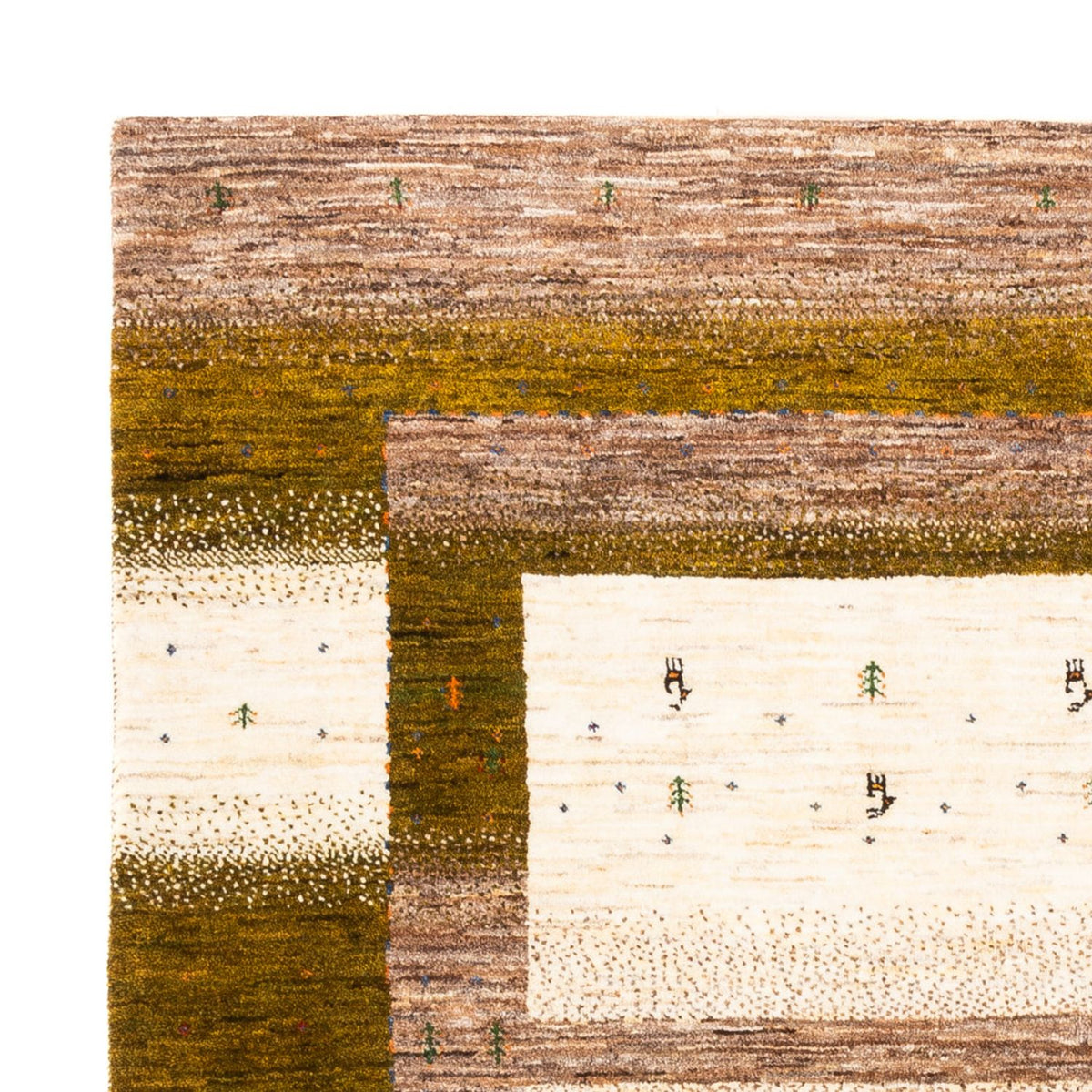 Gabbeh Teppich - Loribaft Perser - 205 x 171 cm - natur