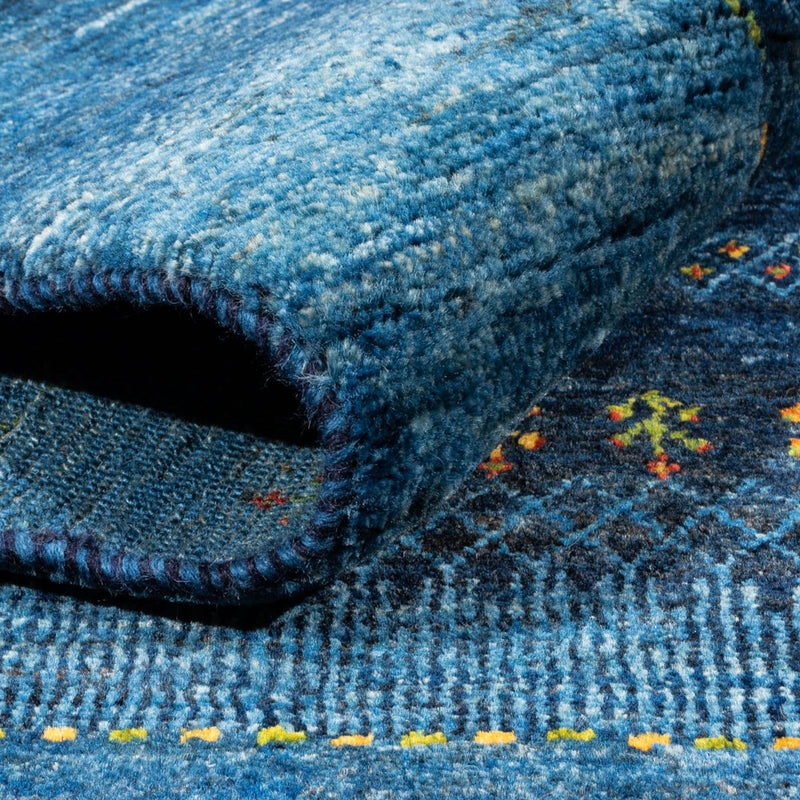 Gabbeh Teppich - Loribaft Perser - 209 x 160 cm - blau