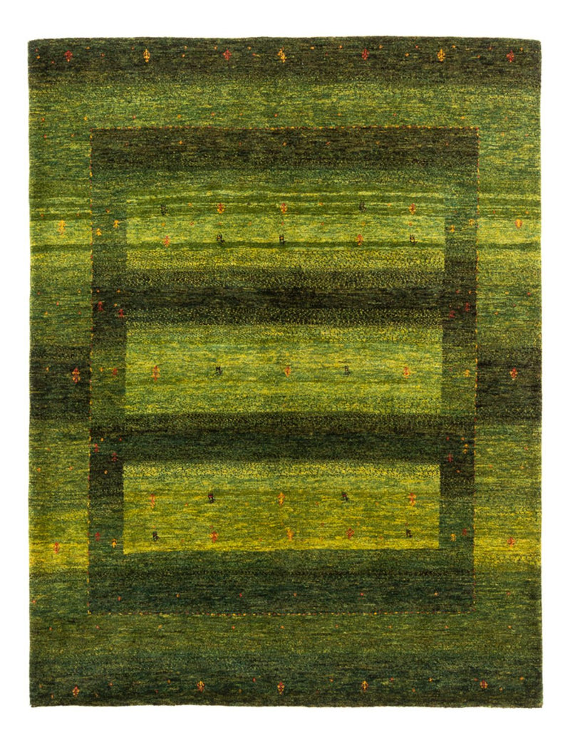 Gabbeh Teppich - Loribaft Perser - 200 x 159 cm - grün