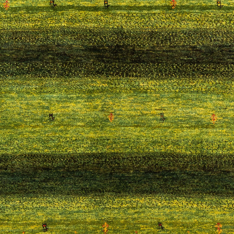 Gabbeh Teppich - Loribaft Perser - 200 x 159 cm - grün