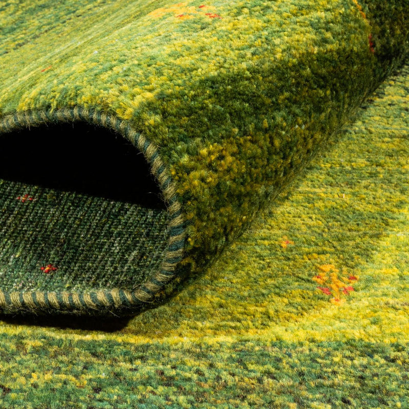 Gabbeh Teppich - Loribaft Perser - 200 x 159 cm - grün