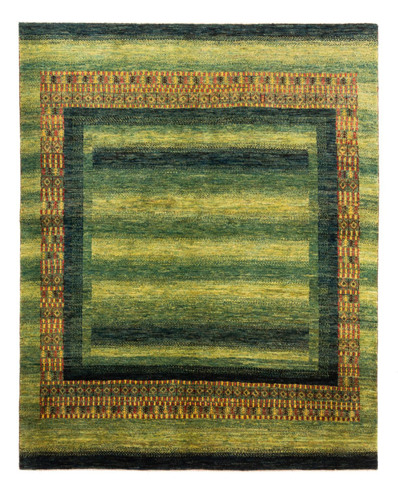 Gabbeh Teppich - Loribaft Perser - Royal - 208 x 163 cm - grün