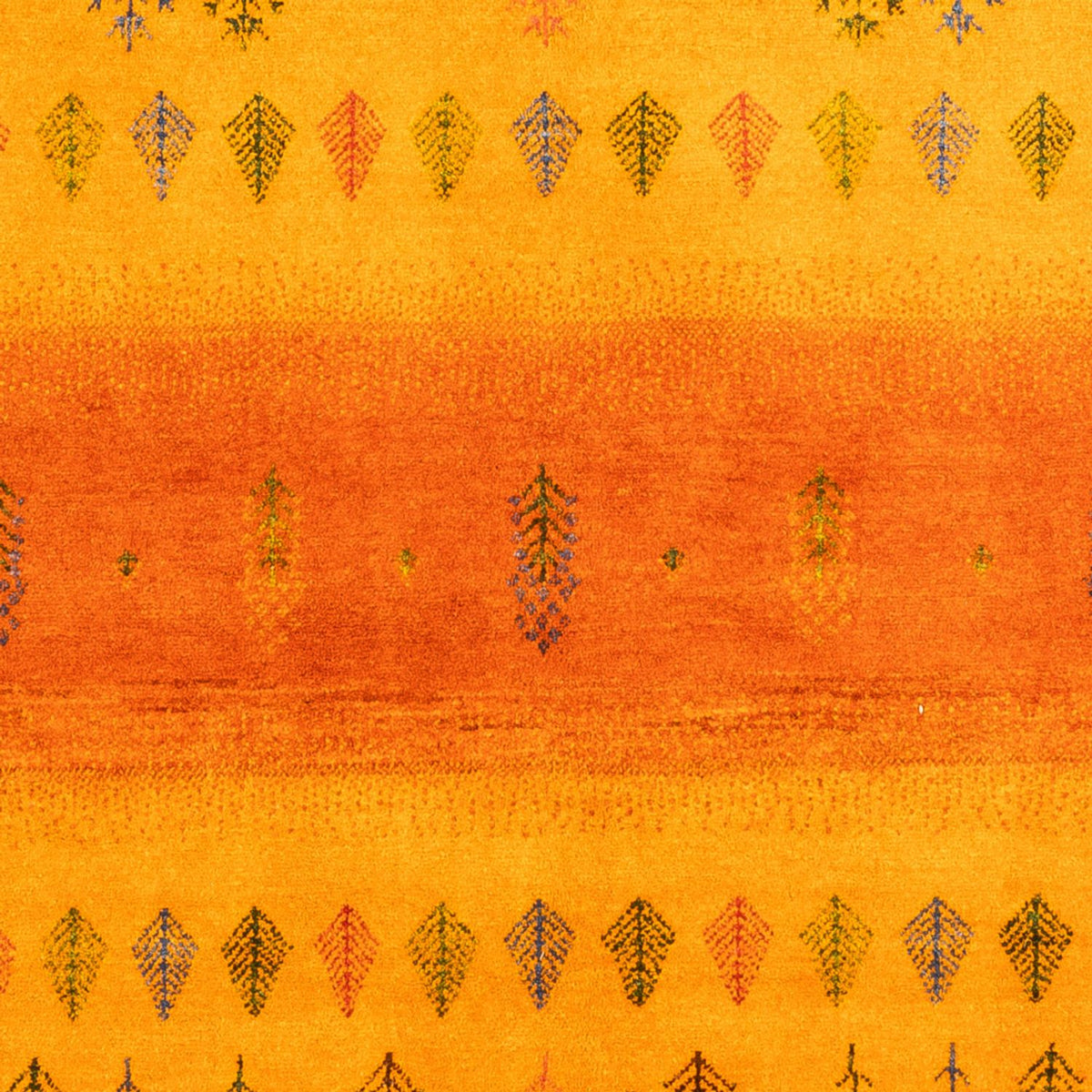 Gabbeh Teppich - Loribaft Perser - 209 x 150 cm - gold