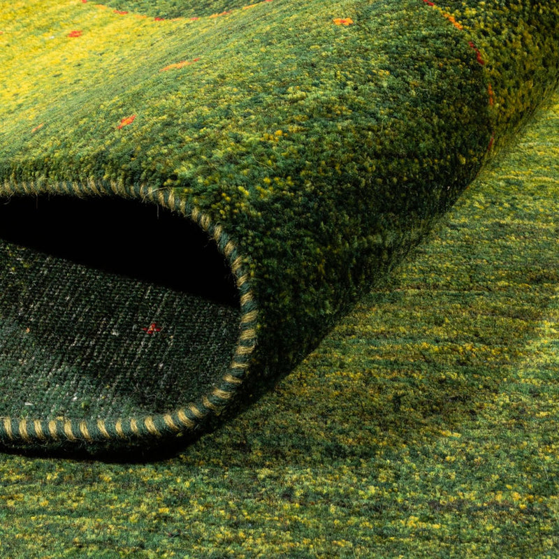 Gabbeh Teppich - Loribaft Perser - 207 x 154 cm - grün