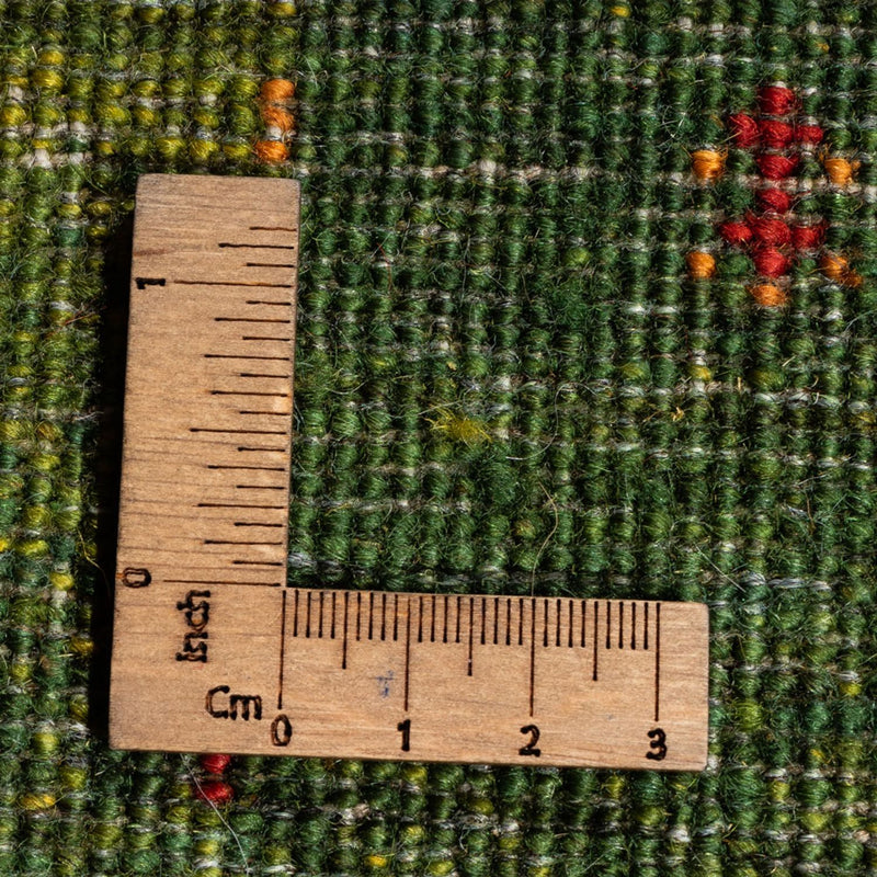 Gabbeh Teppich - Loribaft Perser - 207 x 154 cm - grün