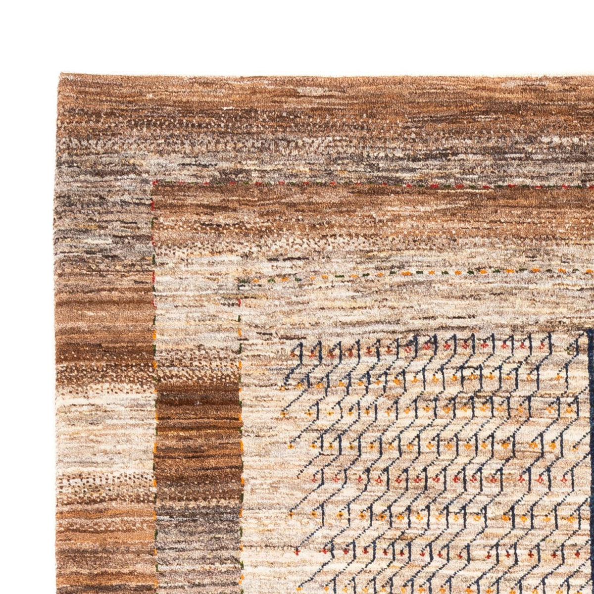 Gabbeh Teppich - Loribaft Perser - 208 x 155 cm - beige
