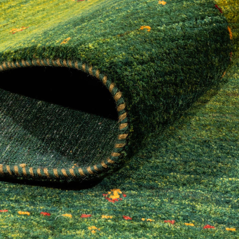 Gabbeh Teppich - Loribaft Perser - 198 x 146 cm - grün