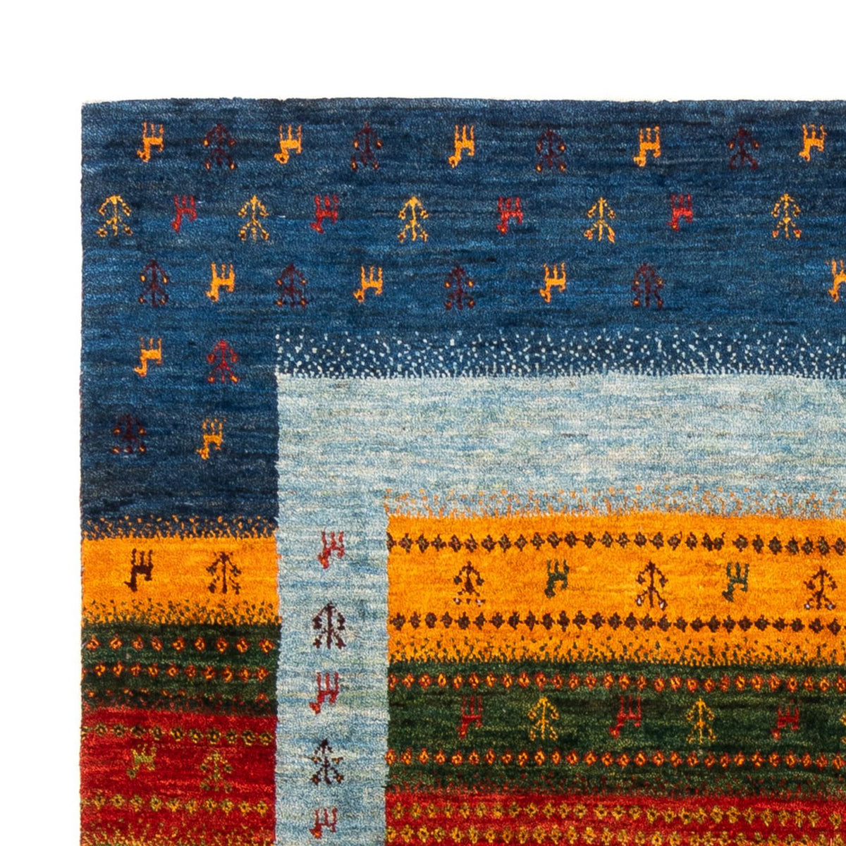 Gabbeh Teppich - Loribaft Perser - Royal - 190 x 147 cm - blau