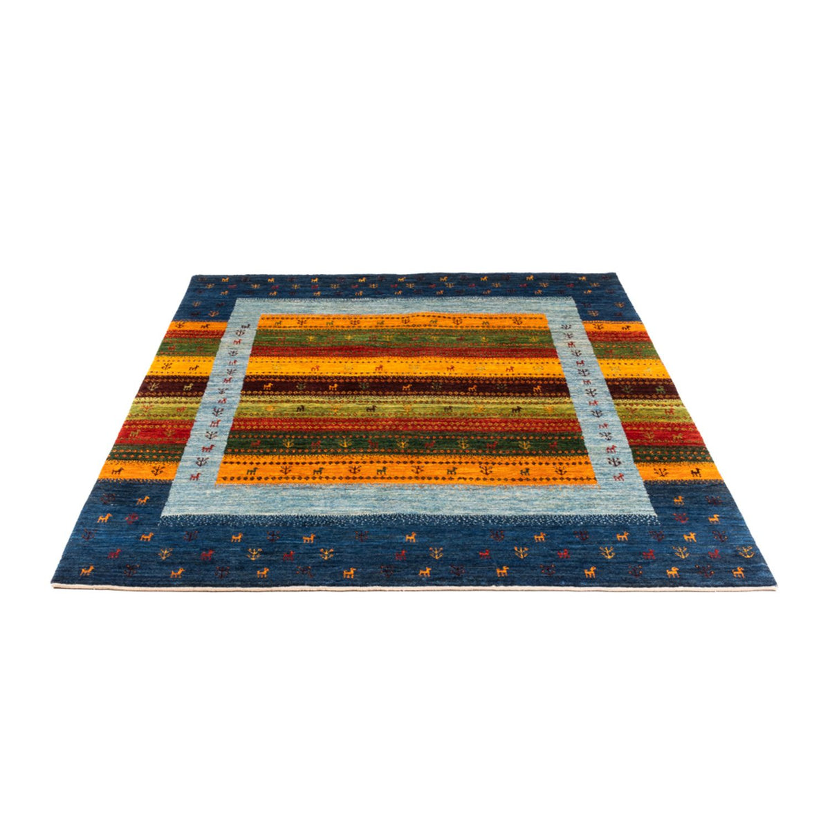Gabbeh Teppich - Loribaft Perser - Royal - 190 x 147 cm - blau